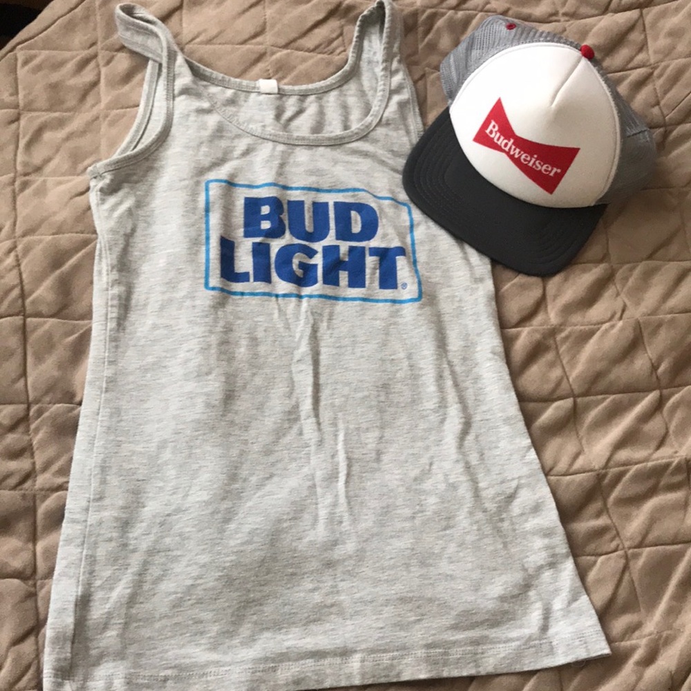 Womens Budlight tank and Budweiser SnapBack